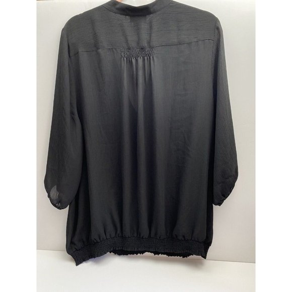 Lane Bryant Woman's Blouse, Size 22/24W, Black Polyester Sheer Shirt , NWT - Picture 7 of 10
